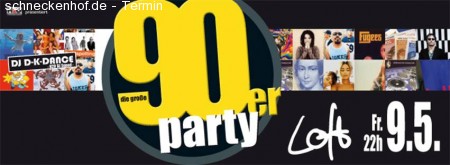 90er Party Werbeplakat