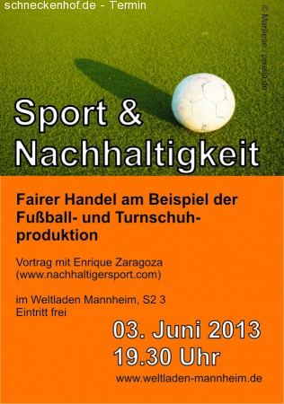 Sport und Nachhaltigkeit Werbeplakat