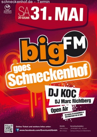 bigFM goes Schneckenhof Werbeplakat