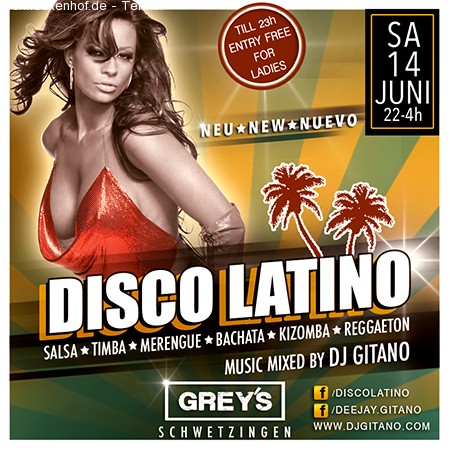 Disco Latino by Dj Gitano Werbeplakat