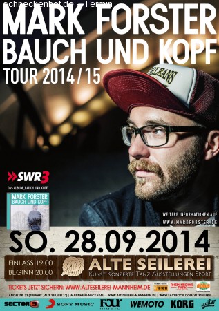 Mark Forster Werbeplakat