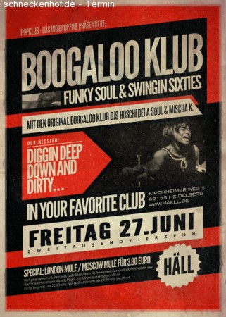 Boogaloo Klub Werbeplakat