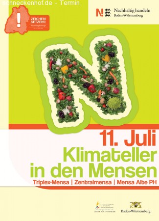 Klimateller in den Mensen Werbeplakat