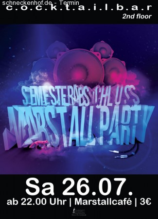 Semesterabschluss-Marstallparty Werbeplakat