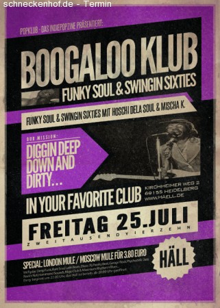 Boogaloo Klub Werbeplakat