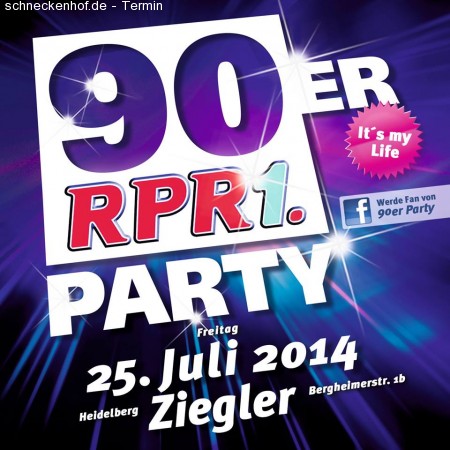 90er Party Werbeplakat