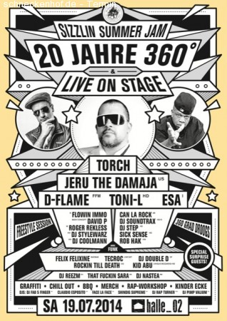 Summer Jam - 20 Jahre 360° Records Werbeplakat