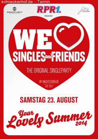 We love Singles & Friends @ Bel Air Werbeplakat