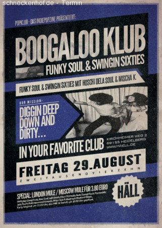 Boogaloo Klub Werbeplakat