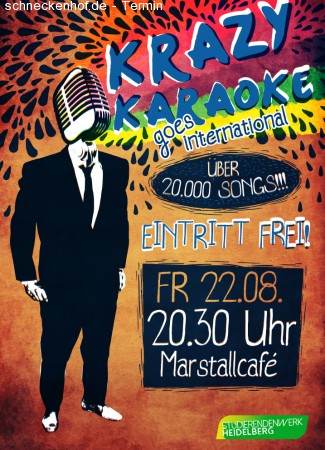 Krazy Karaoke goes international Werbeplakat