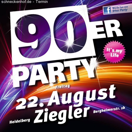 90er Party Werbeplakat