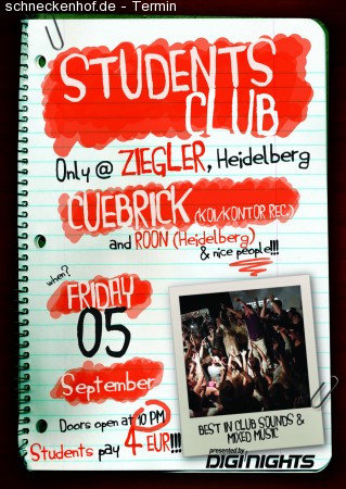 Students Club Werbeplakat