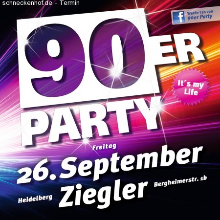 90er Party Werbeplakat