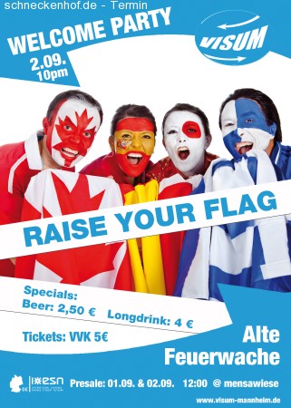 VISUM Welcome Party: Raise your flag Werbeplakat