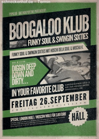 Boogaloo Klub Werbeplakat