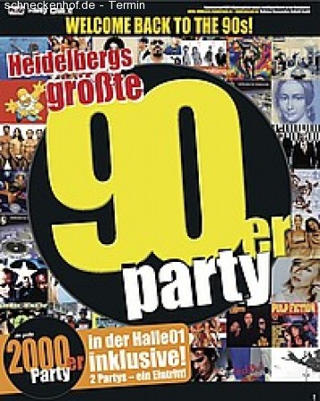 90er Party Werbeplakat