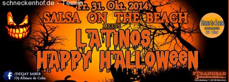 Salsa On The Beach meets Halloween Werbeplakat