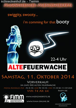 Medizinerfete in der Alten Feuerwache Werbeplakat