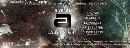 Animar Labelnight ♥ 5Years of Glory Werbeplakat