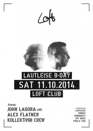 LAUTLEISE B-Day Werbeplakat