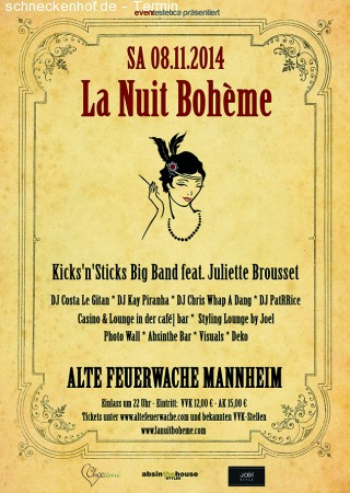 La Nuit Bohème Werbeplakat