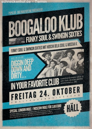 Boogaloo Klub Werbeplakat