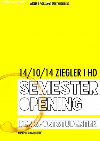 Semester Opening der Sportstudenten Werbeplakat