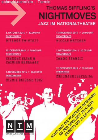 Nightmoves - Richie Beirach Trio Werbeplakat