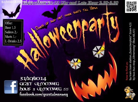 *~HalloweenParty~*~im GeZet Ulmenweg~* Werbeplakat