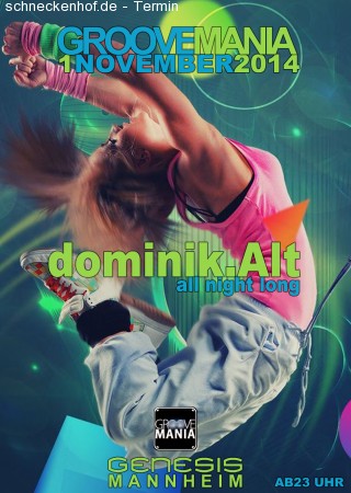 GrooveMania mt dominik.Alt Werbeplakat