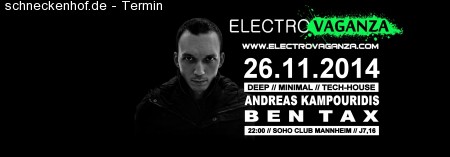 Electrovaganza • Andreas Kampouridis Werbeplakat