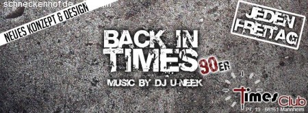 BACK IN TIMES mit Dj U-Neek Werbeplakat