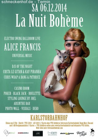 La Nuit Boheme Werbeplakat