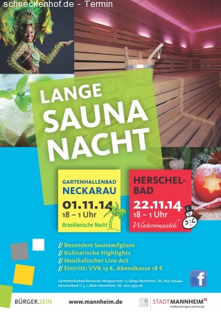 Lange Saunanacht Werbeplakat