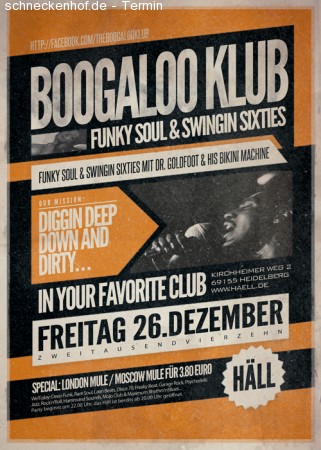 Boogaloo Klub Werbeplakat