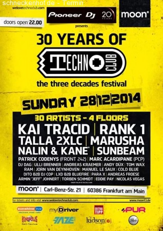 30 Years of Technoclub Werbeplakat