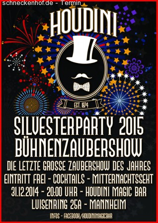 Bühnenzauber Silvesterparty 2015 Werbeplakat