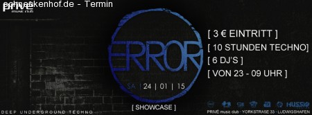 Error Showcase Werbeplakat