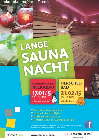 Lange Saunanacht Werbeplakat