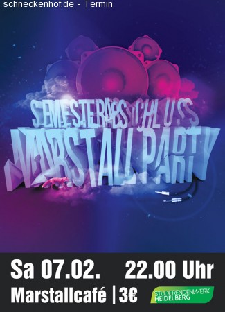 Semesterabschluss-Marstallparty Werbeplakat