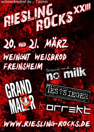 RIESLING ROCKS XXIII - Samstag Werbeplakat