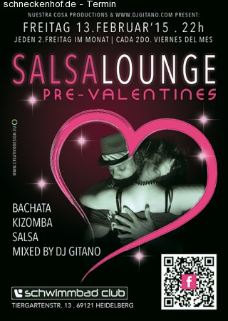 Salsa Lounge . Pre-Valentines Werbeplakat