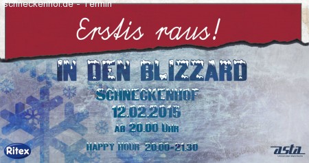 Erstis raus! in den Blizzard Werbeplakat