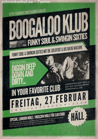 Boogaloo Klub Werbeplakat