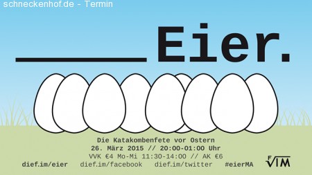 ____ Eier. Die Katakombenfete vor Ostern Werbeplakat