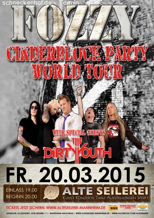 Fozzy “Cinderblock Party” Werbeplakat