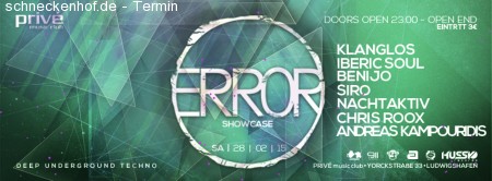 Error Showcase Werbeplakat