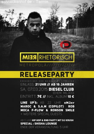 Metropolä - Reim Rhetorisch Releaseparty Werbeplakat