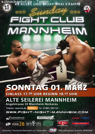 Sunday Fight Night Werbeplakat