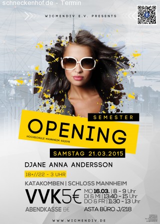 Semester Opening HS Mannheim Werbeplakat